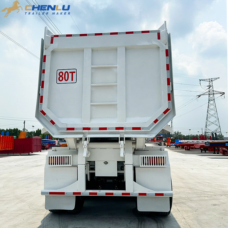 Front hydraulic lift area on high-side rear dump trailer