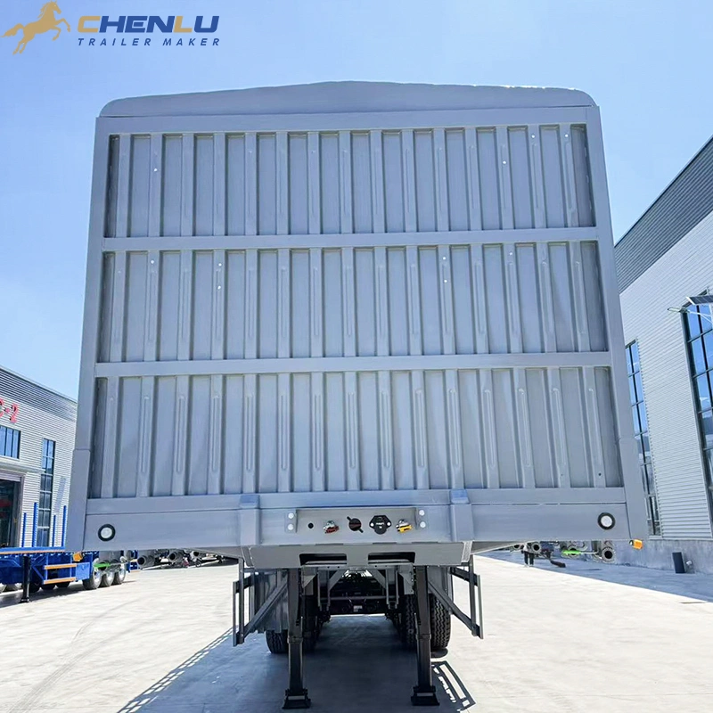 Rear doors of a high fence cargo semi trailer
