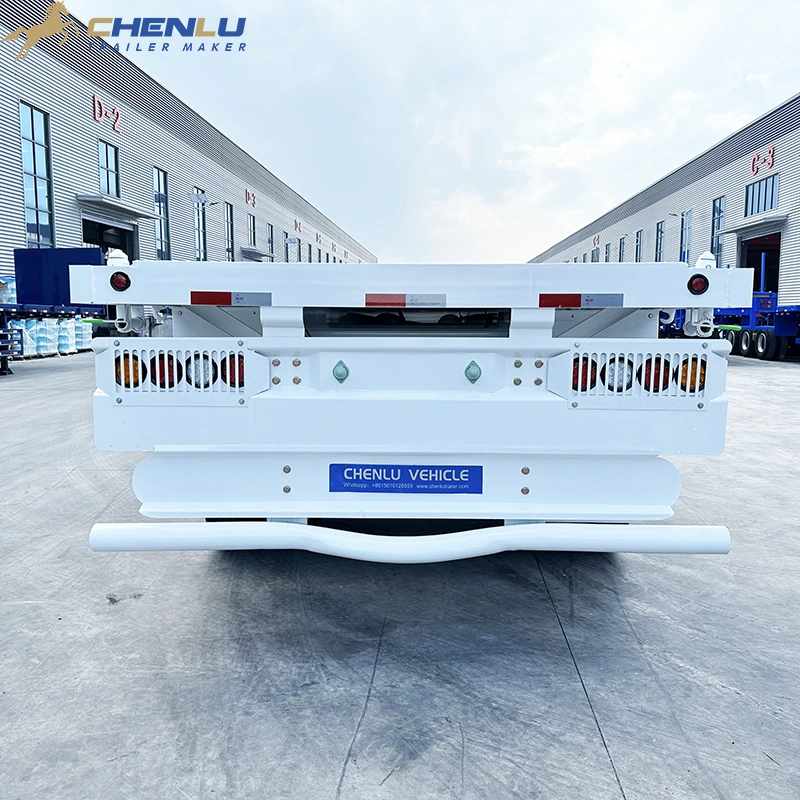 Open deck of a 12.5m flatbed semi trailer