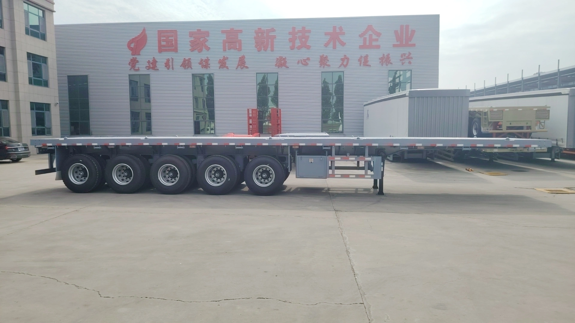 100 ton 5 axle flatbed semi trailer for project cargo transport