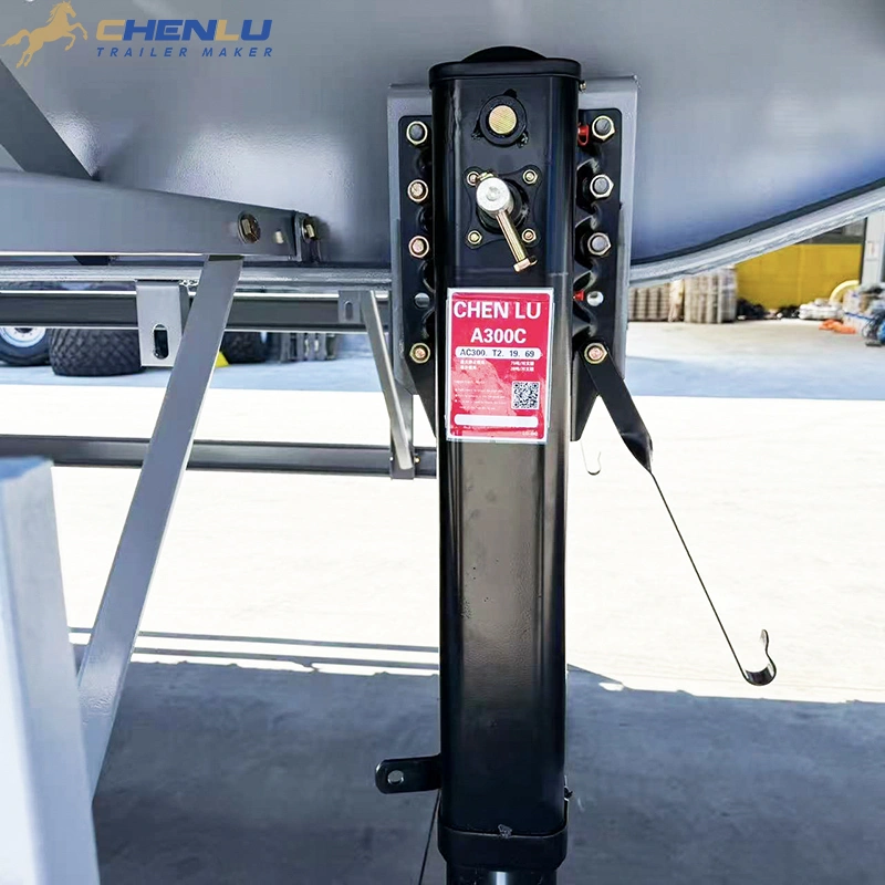 Landing gear fitted to an 80 ton fence semi trailer