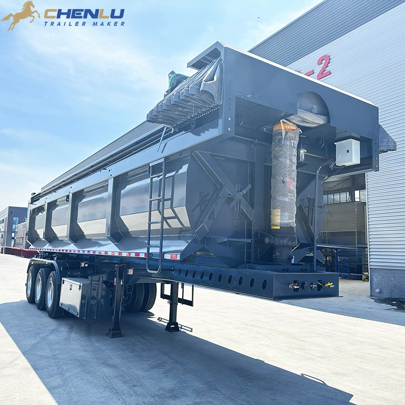 CHENLU rear-tipping dump semi trailer for bulk material transport