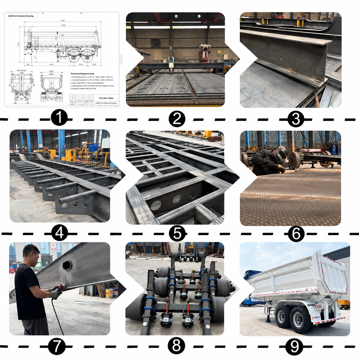 Semi-trailer production process overview