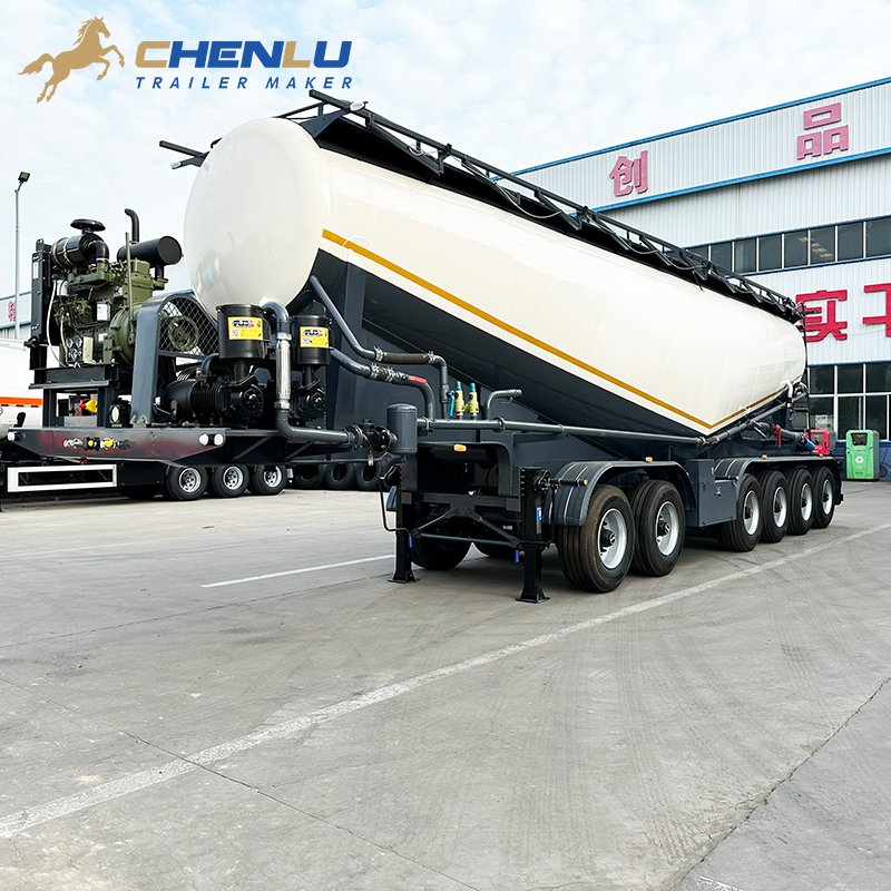 CHENLU bulk material transport trailers for cement, powder and loose cargo