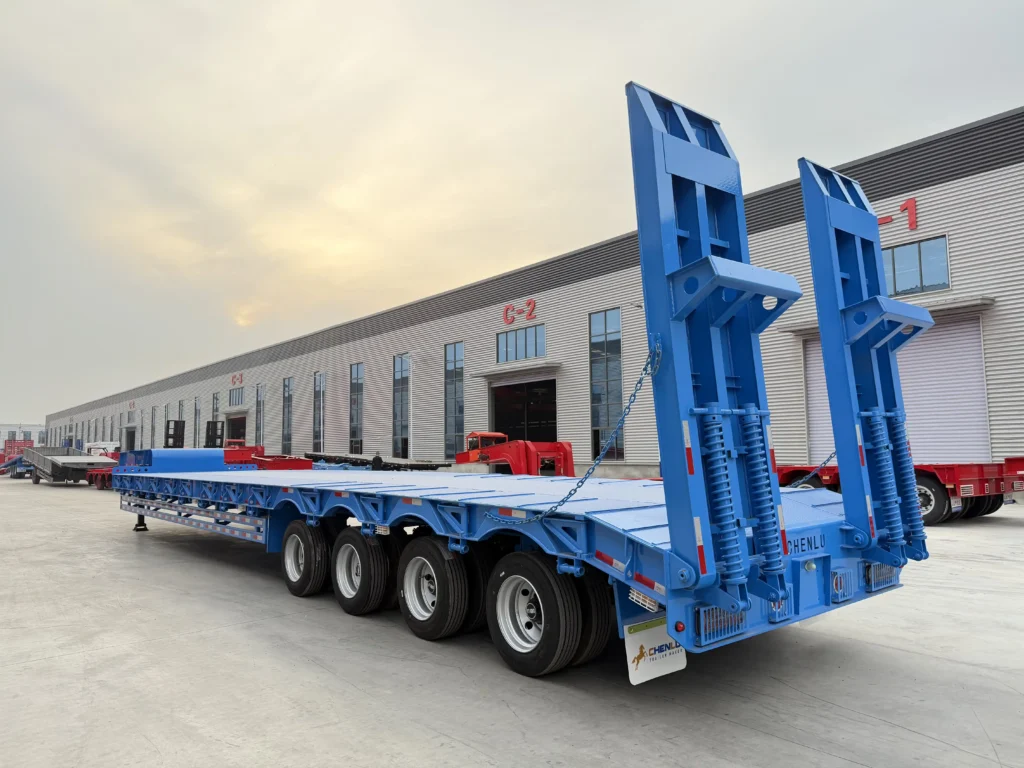 80 Ton 4 Axle Lowbed Trailer for Sale in Ghana