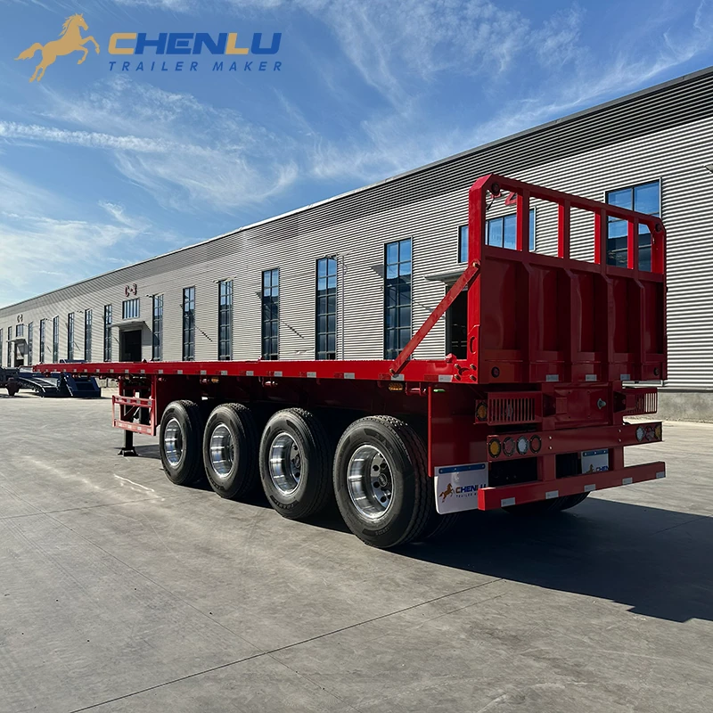 4 Axle Flatbed Semi Trailer for Ghana