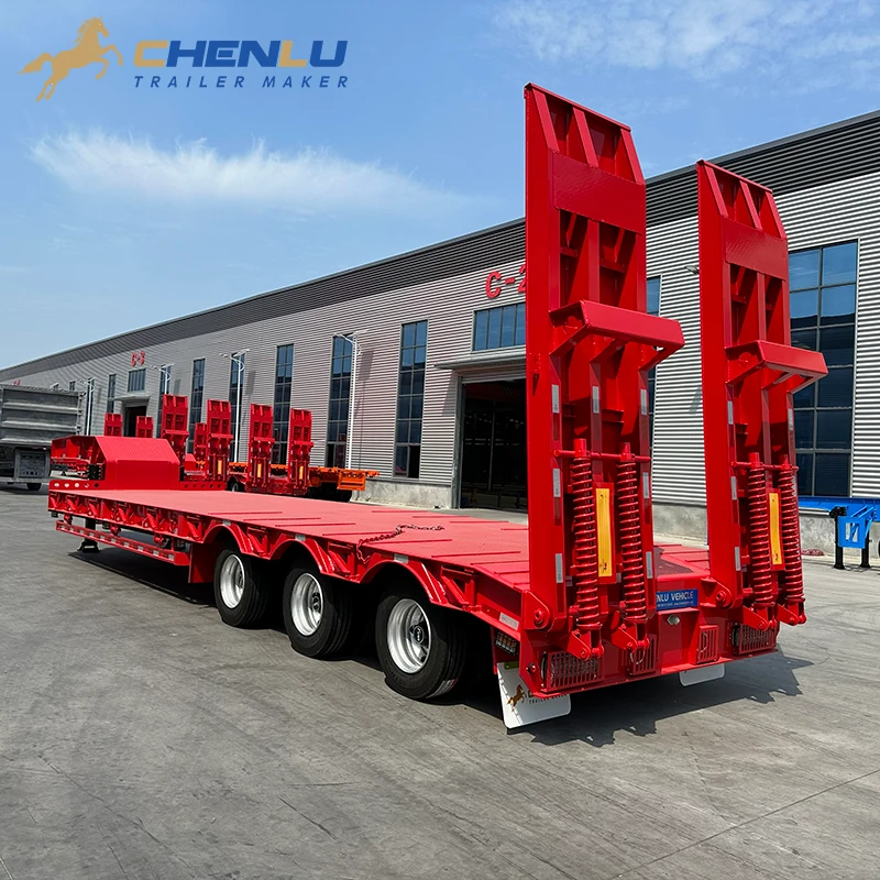 60 Ton 3 Axle Lowbed Trailer for Sale in Tanzania